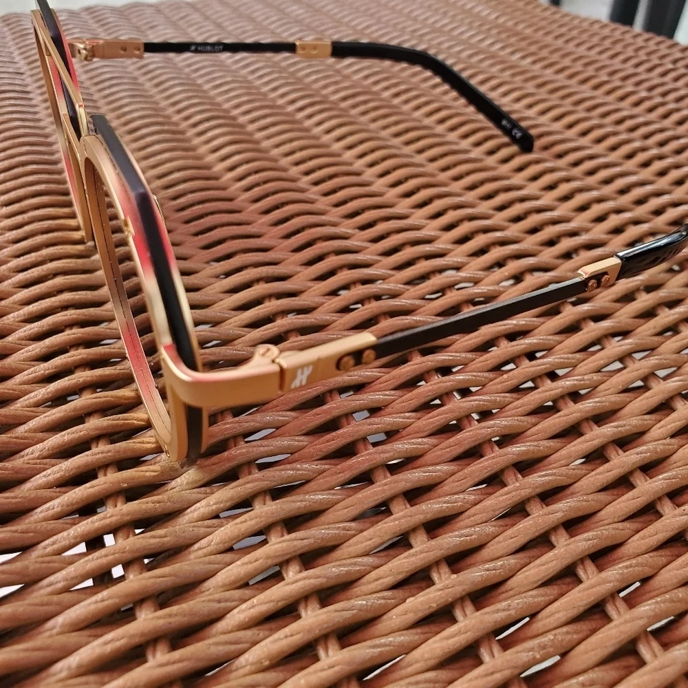 Hublot Tech Shield Sunglasses H006 Gold/Bue in Pristine Condition With CASE